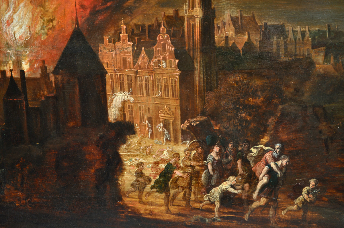 1200x797 The Fall Of Troy - Troy Painting