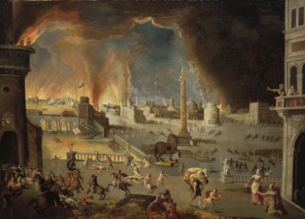 600x431 Turkey, Painting Of The Sack Of Troy - Troy Painting