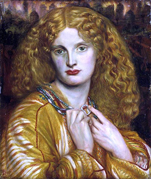 495x587 Dante Gabriel Rossetti Helen Of Troy - Troy Painting