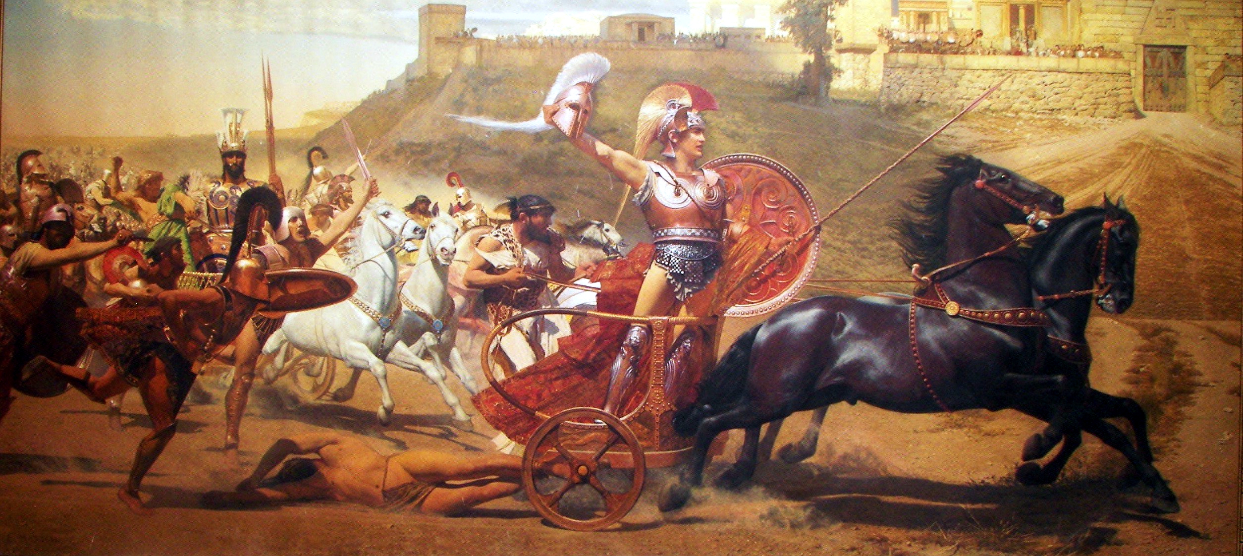 2509x1122 Filetriumph Of Achilles In Corfu Achilleion.jpg - Troy Painting