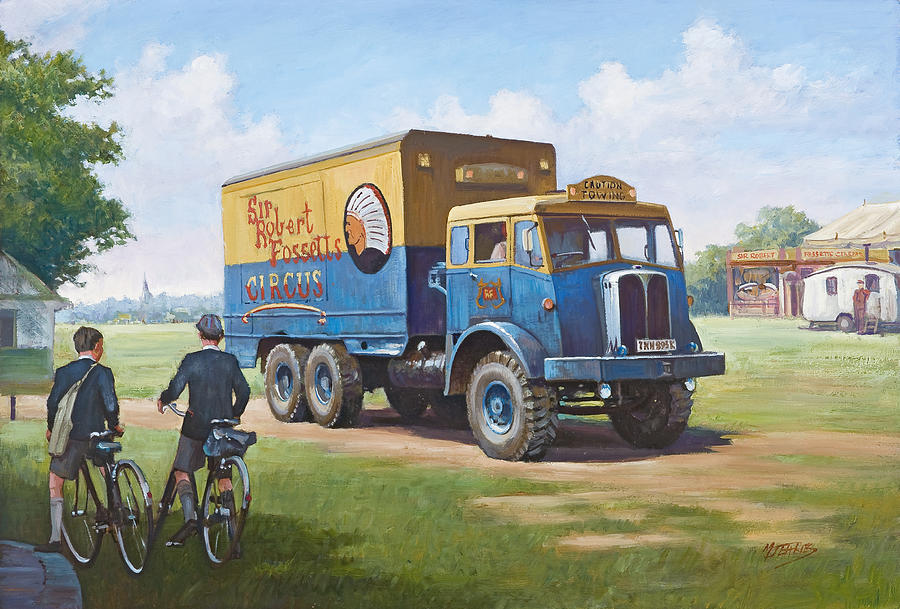 900x609 Circus Truck Painting By Mike Jeffries - Truck Painting