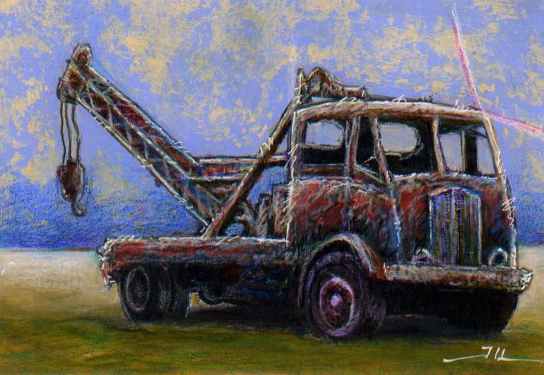 770x531 Saatchi Art Rusty Truck Painting By Lacroix Jean Luc - Truck Painting