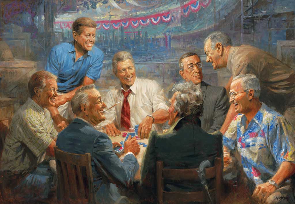 1024x709 This Painting Of Republican Presidents Playing Poker - True Blue Painting