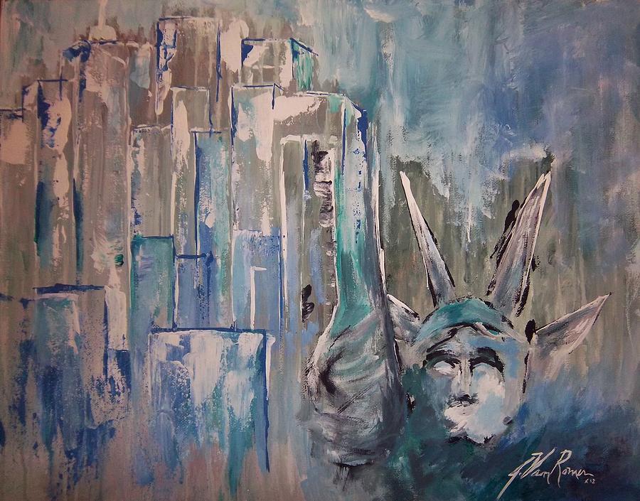 900x705 True Blue Painting By Jim Van Romer - True Blue Painting