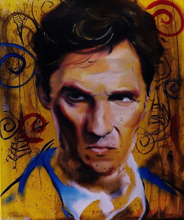 600x716 True Detective Matthew Mcconaughey Art Print By Matt Burke - True Detective Painting