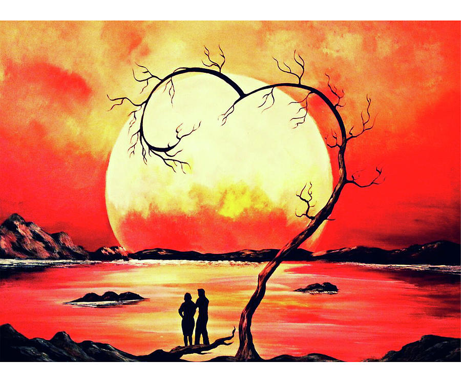 900x745 True Love Never Dies Painting By Carlos Simon - True Love Painting