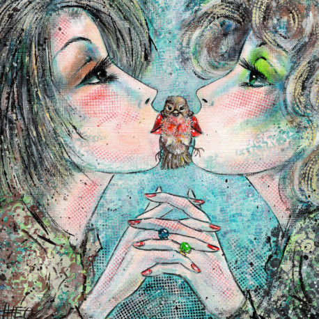 458x458 Unique Artwork True Love From The Artist Figurative Style - True Love Painting