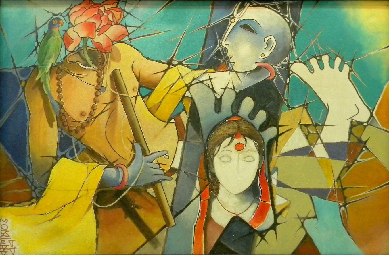 1353x888 Buy True Love Painting By Biplab Biswas Online - True Love Painting