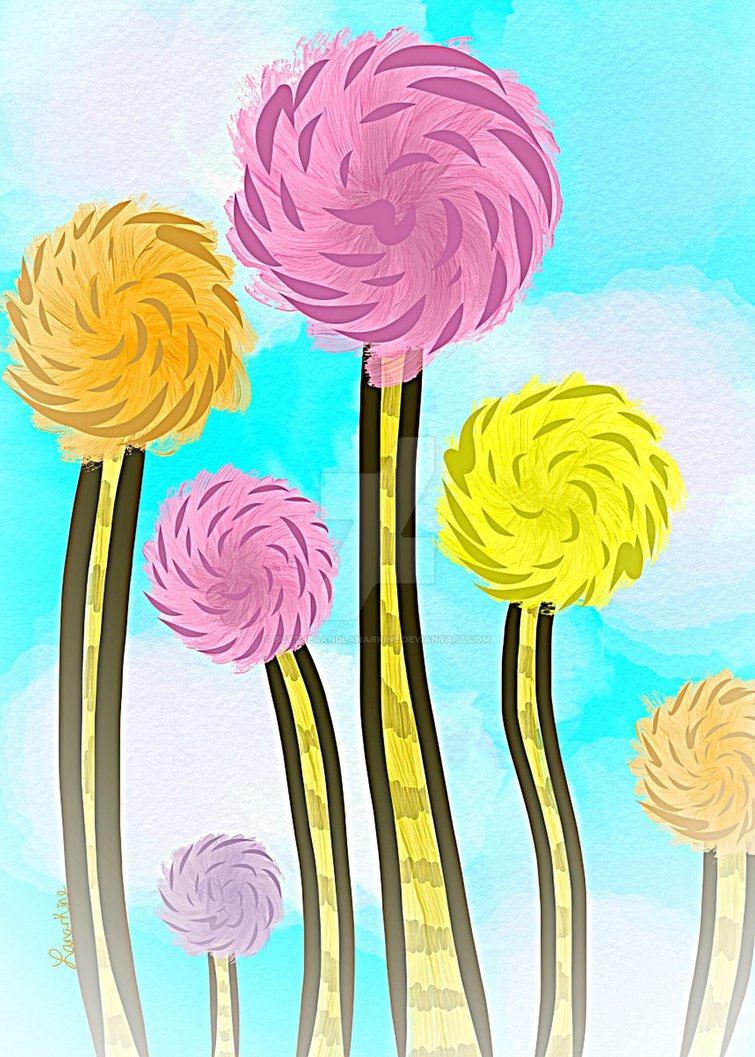 755x1057 Truffula Tree Digital Paint By Scytheaandlanarkine - Truffula Tree Painting