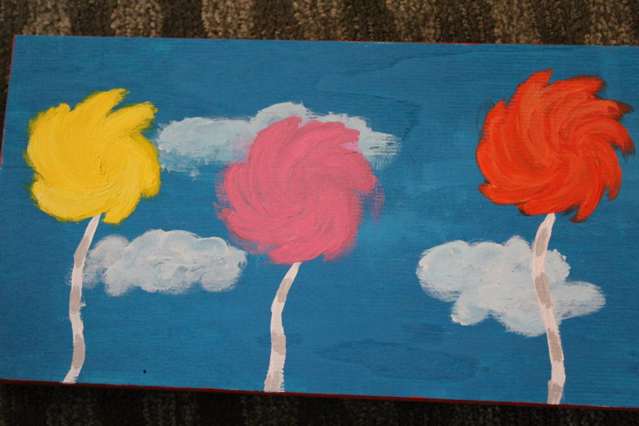 900x600 Truffula Tree Painting By Hufflepuff Disney - Truffula Tree Painting