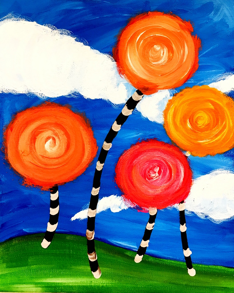 819x1024 Truffula Trees (Mom Amp Me) The Petite Palette - Truffula Tree Painting