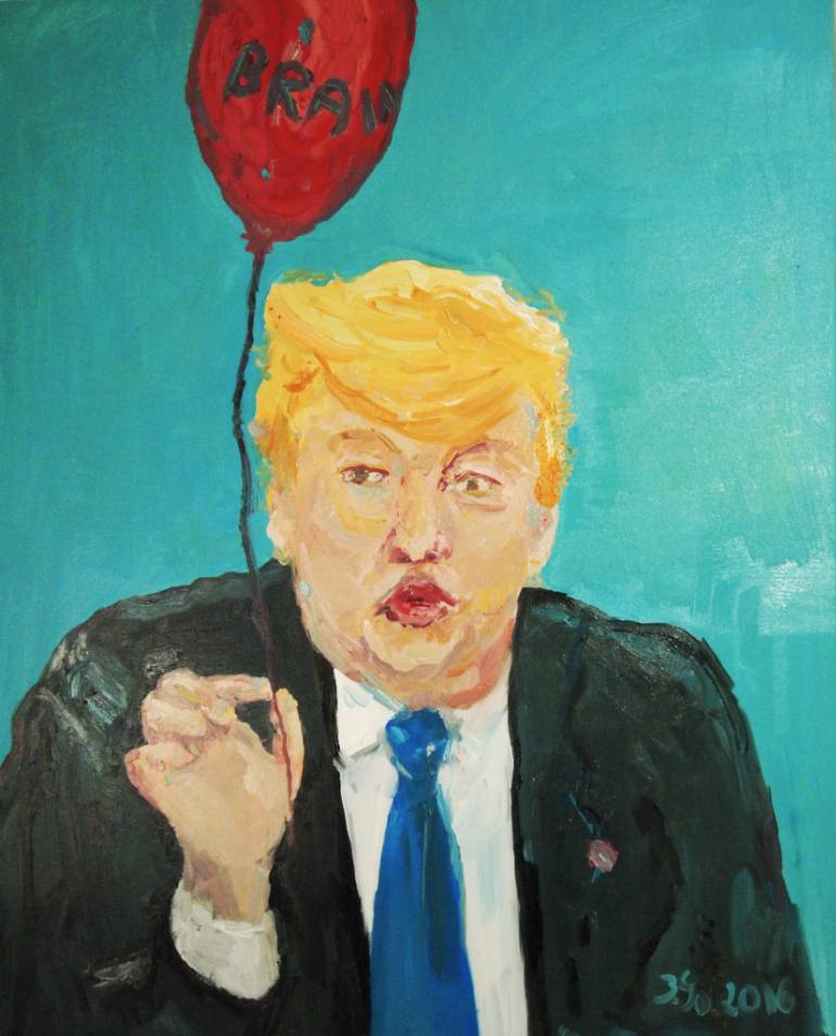 770x954 Saatchi Art Mr. Trump Painting By Egidijus Godliauskas - Trump Portrait Painting