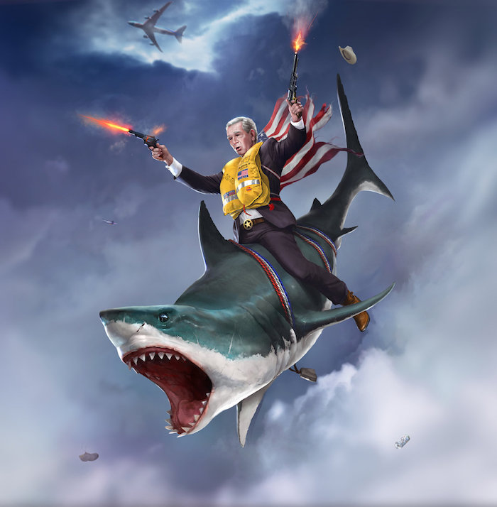 700x714 This Is American History On Steroids - Trump Tank Painting