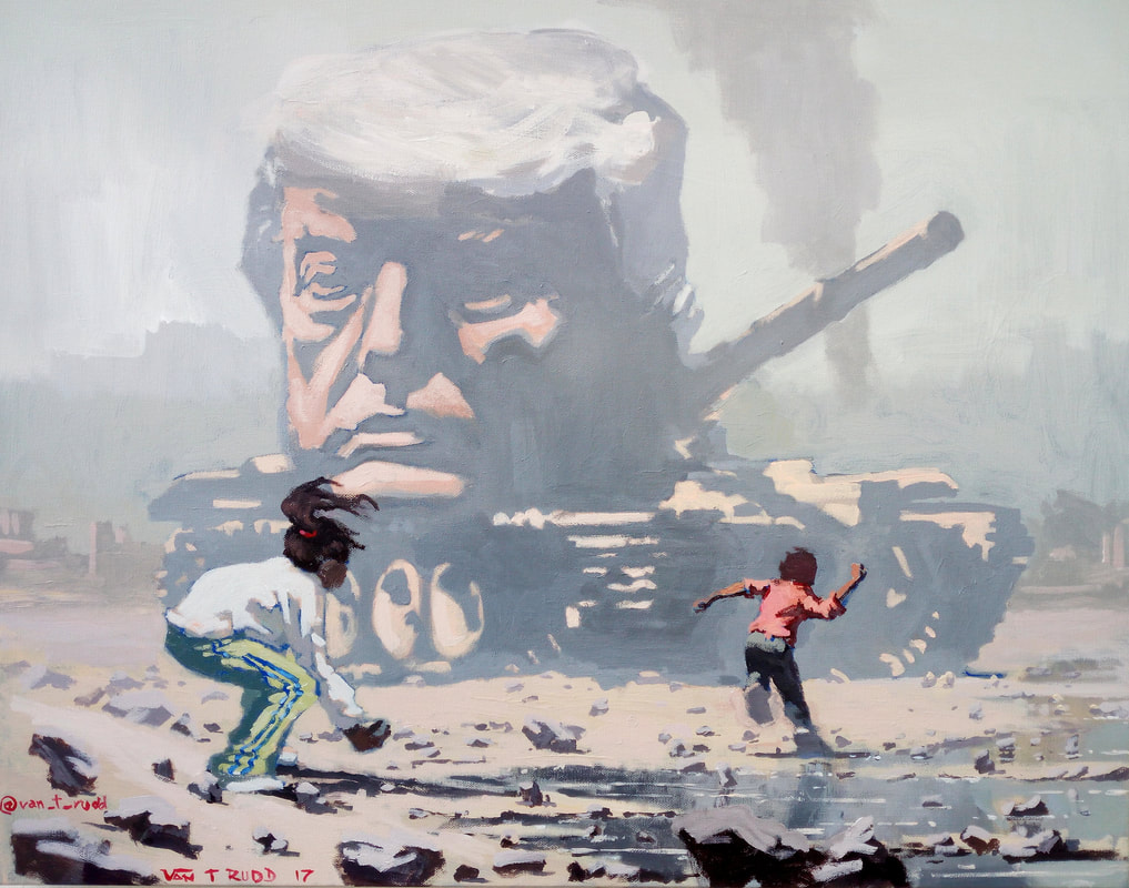 1017x800 Painting - Trump Tank Painting