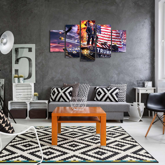 640x640 Canvas Painting American President Donald Trump Tank Large - Trump Tank Painting