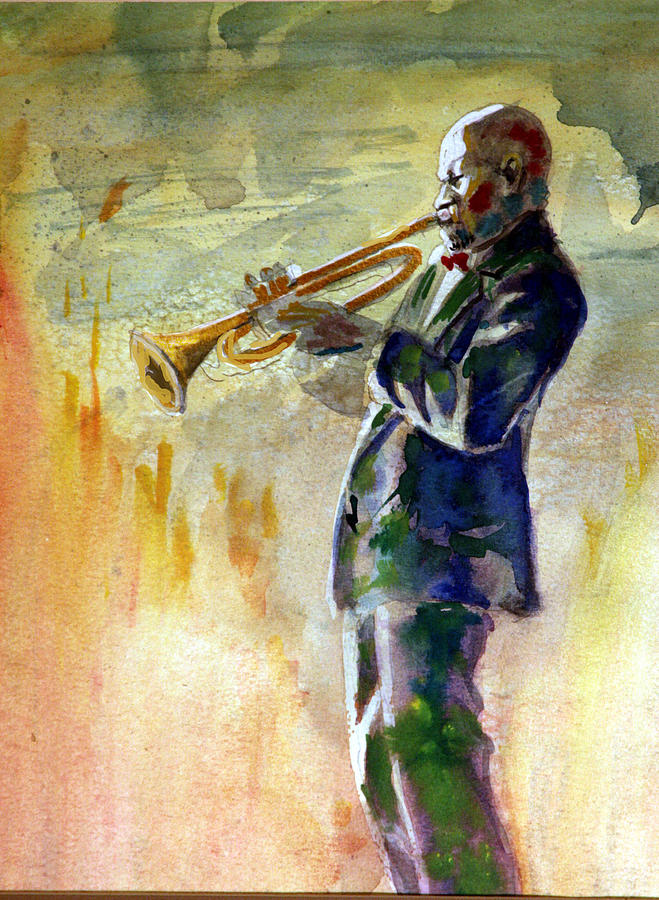 659x900 Trumpet Man Painting By Gary Williams - Trumpet Painting