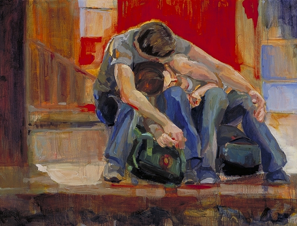 600x457 Lovers Trust Painting By Lynn Rushton - Trust Painting