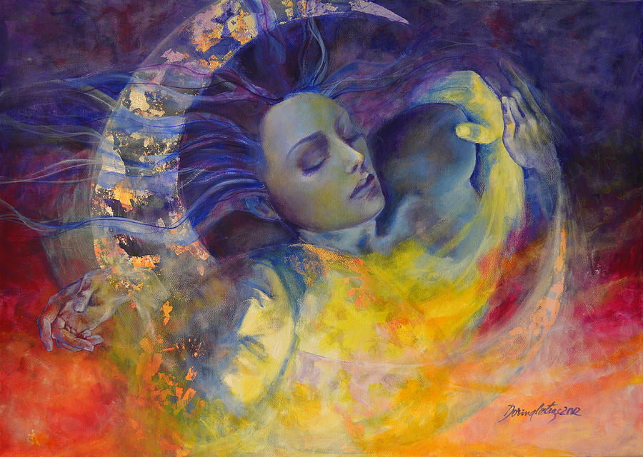 900x640 The Sun The Moon And The Truth Painting By Dorina Costras - Truth Painting