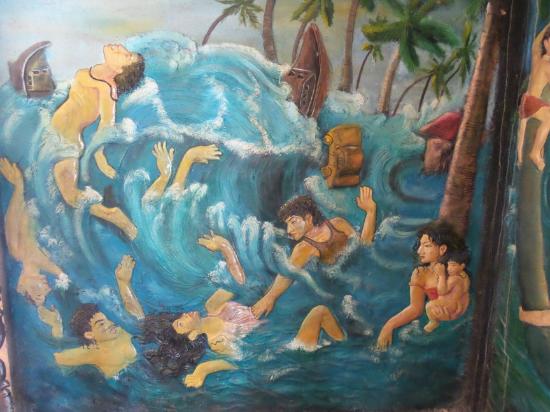 550x412 Temple Tsunami Painting - Tsunami Painting