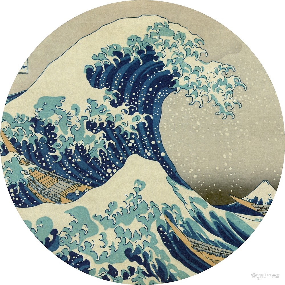 1000x1000 The Great Wave Off Kanagawa - Tsunami Painting