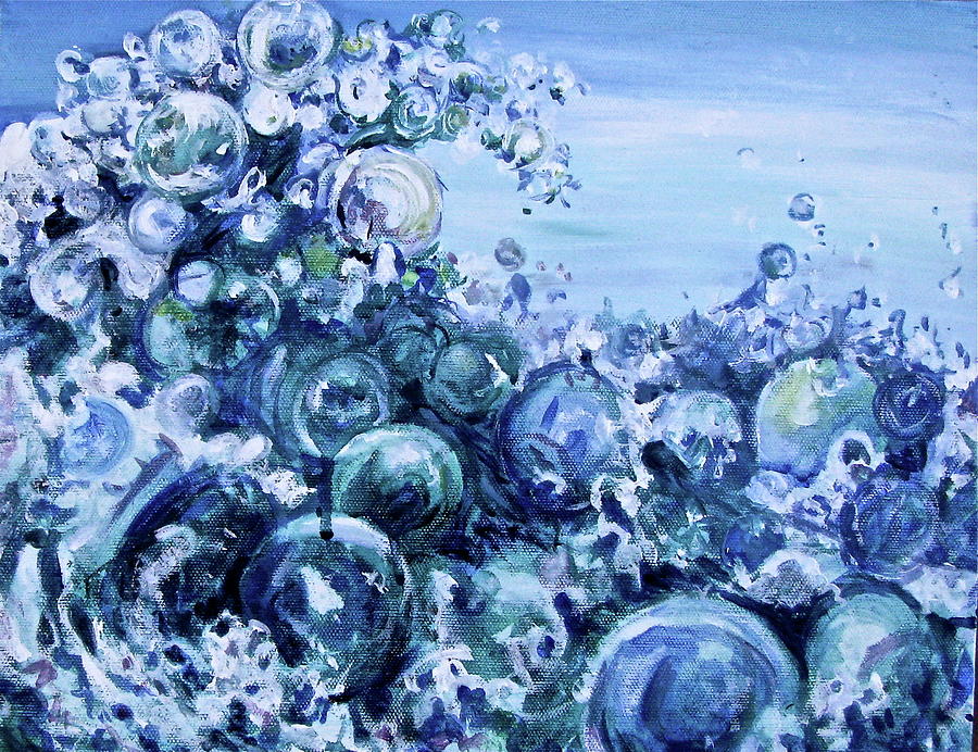 900x692 Tsunami Painting By Margaret Donat - Tsunami Painting