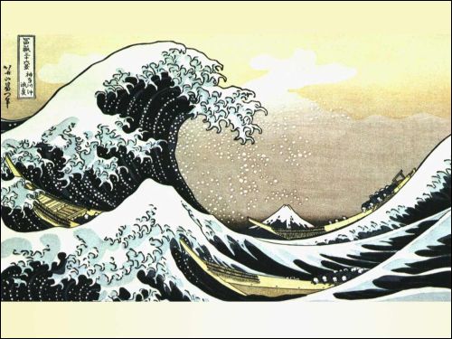 500x375 Japanese Painting Tsunami Jpg.jpg Beach, Ocean - Tsunami Wave Painting