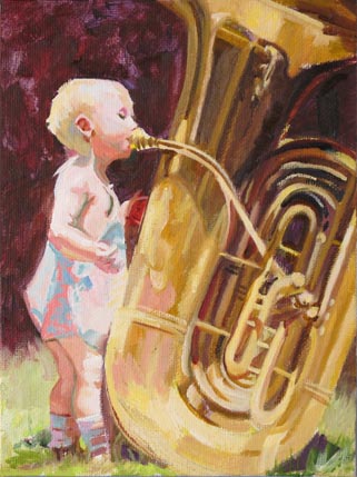 321x429 Suzy Schaefer - Tuba Painting