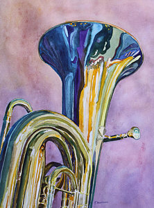 222x300 Tuba Art Fine Art America - Tuba Painting