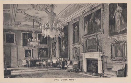 460x293 Van Dyke Painting Room Fireplace Windsor Castle Rare Antique Tucks - Tucks Painting