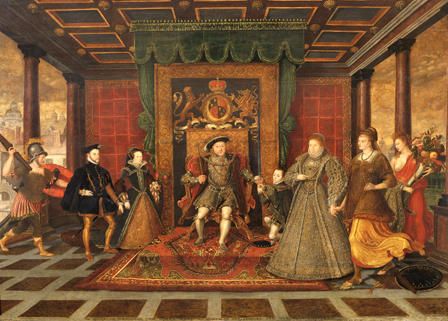 448x321 The Family Of Henry Viii An Allegory Of The Tudor Succession - Tudor Painting