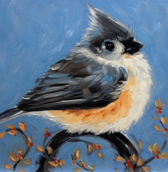 Tufted Titmouse Painting at PaintingValley.com | Explore collection of ...