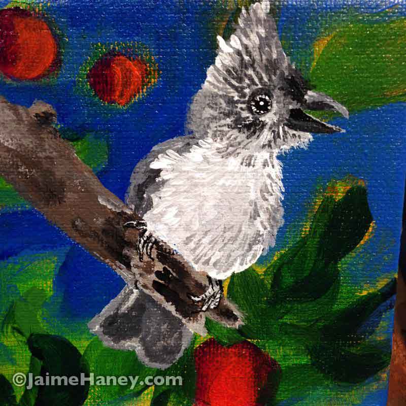 800x800 Tufted Titmouse Mini - Tufted Titmouse Painting