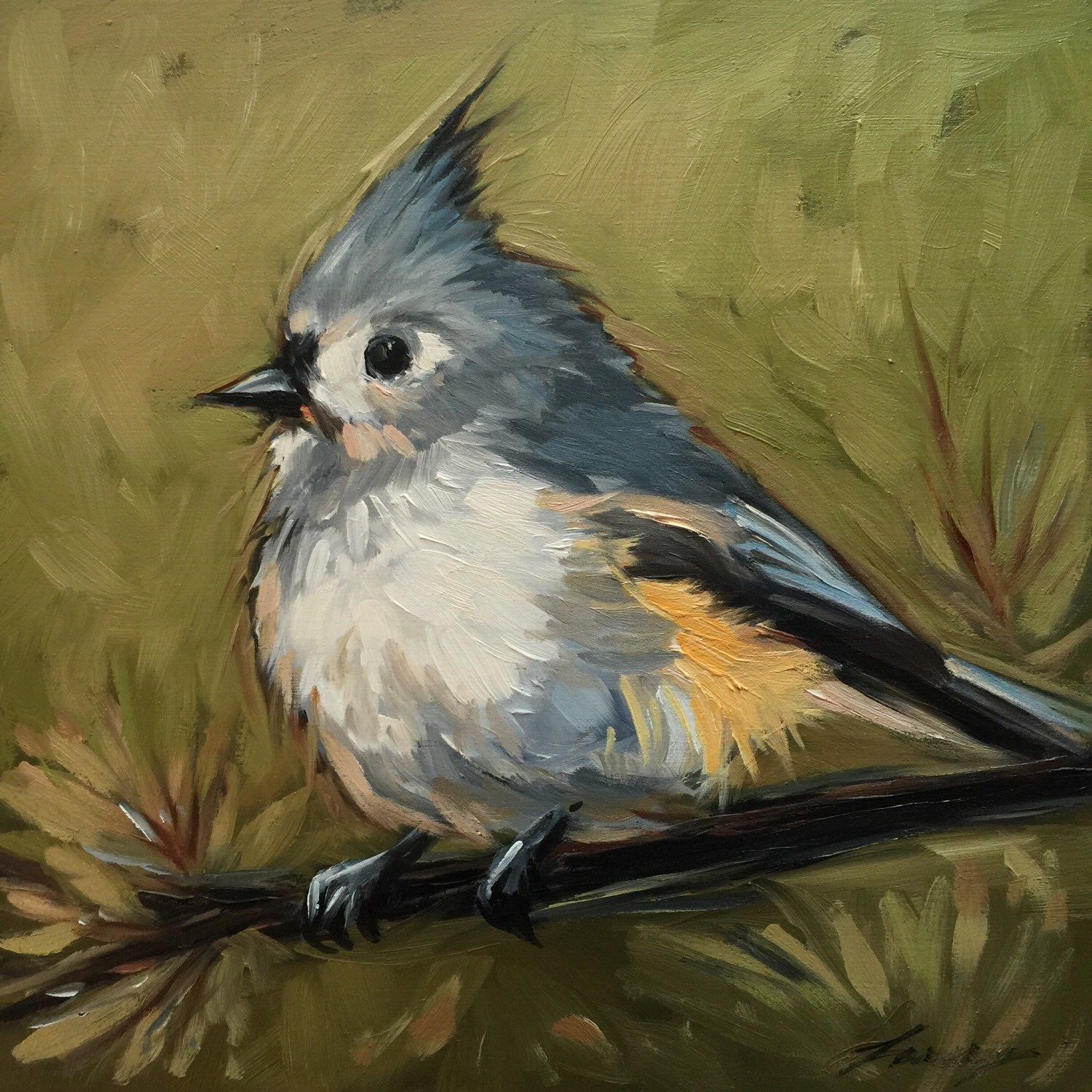 1500x1500 A Personal Favorite From My Etsy Shop - Tufted Titmouse Painting
