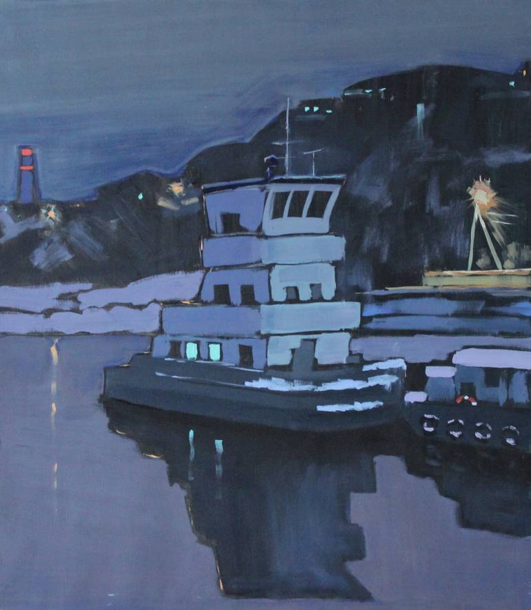 770x884 Saatchi Art Tugboat Painting By - Tugboat Painting