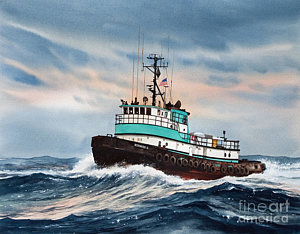 300x234 Tugboat Paintings Fine Art America - Tugboat Painting