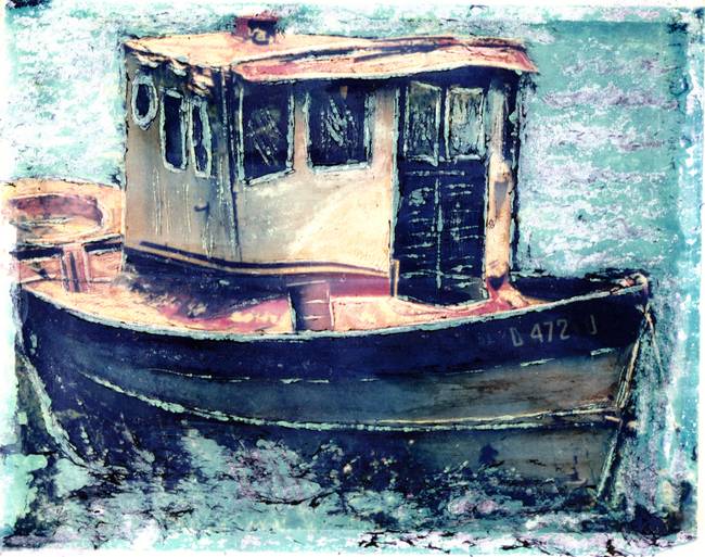 650x513 Tugboat By Sarah Hazel - Tugboat Painting