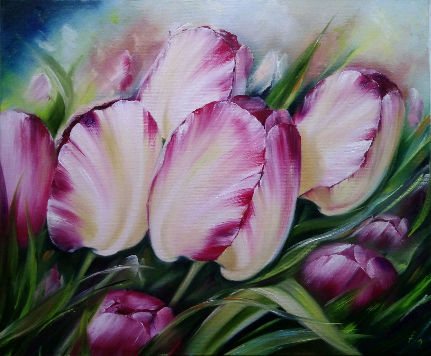 Tulip Flower Painting at PaintingValley.com | Explore collection of ...