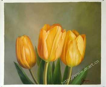 350x288 Hot Sell Handmade Tulip Flowers Painting - Tulip Flower Painting