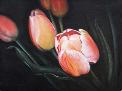 400x299 Have Dogs, Will Travel Tulip Oil Painting - Tulip Oil Painting
