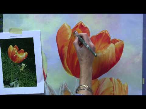480x360 Painting Tulips In Acrylics Preview - Tulip Painting Acrylic