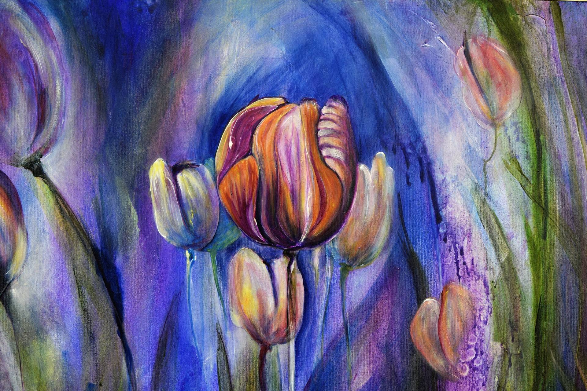 1920x1280 Saatchi Art Tulips - Tulip Painting Acrylic