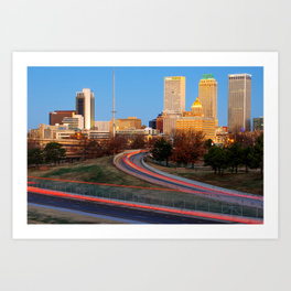 264x264 Tulsa Skyline Art Prints Society6 - Tulsa Skyline Painting
