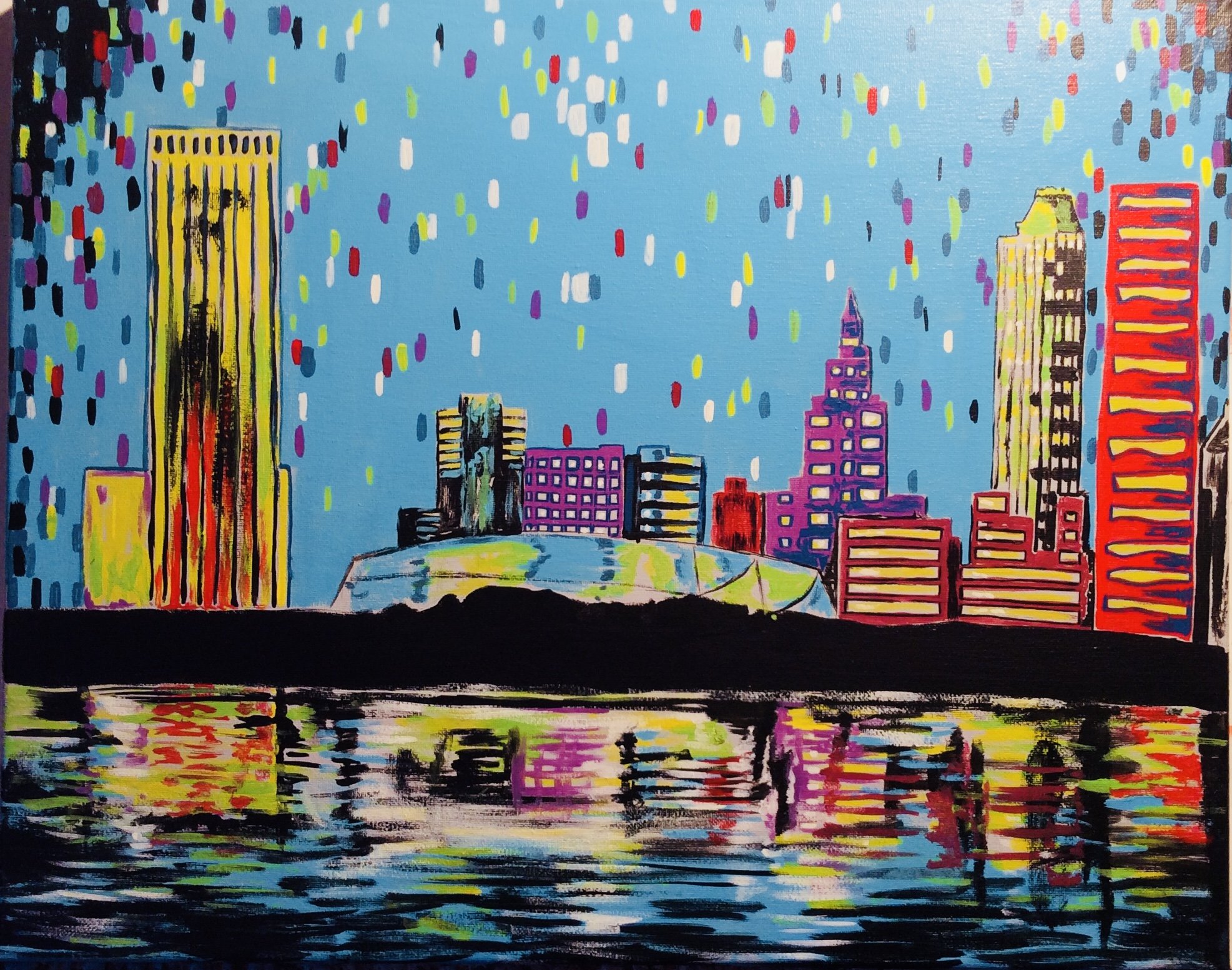 1973x1554 Sat, Apr 28, 2018, 7 10pm Tulsa Public Tulsa Ok Paint - Tulsa Skyline Painting