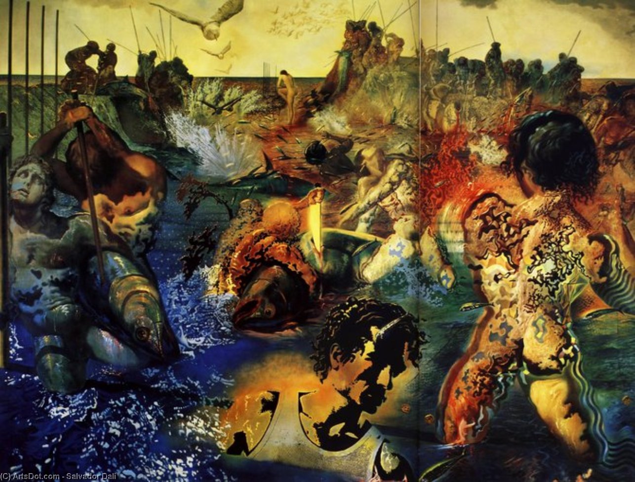 1286x976 Tuna Fishing, 1967 - Tuna Fishing Painting