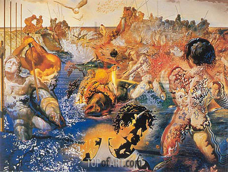 463x350 Tuna Fishing Dali Painting Reproduction 3416 Topofart - Tuna Fishing Painting