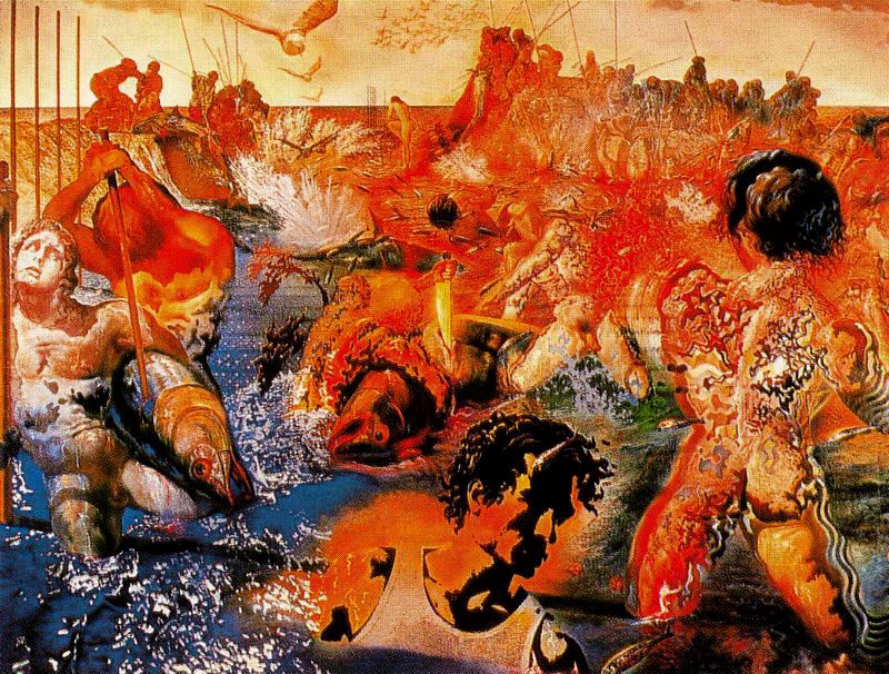 800x606 History Of Art Salvador Dali - Tuna Fishing Painting