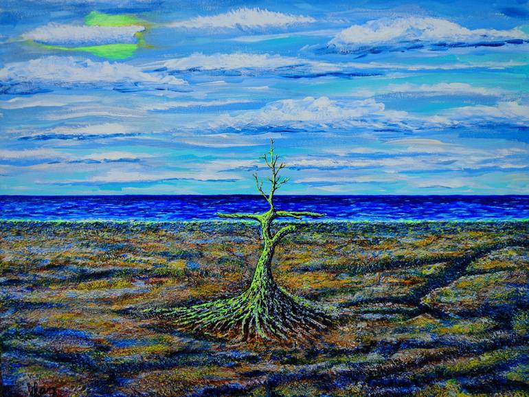 770x578 Saatchi Art Tundra Or Life Will Find It's Way Painting By - Tundra Painting