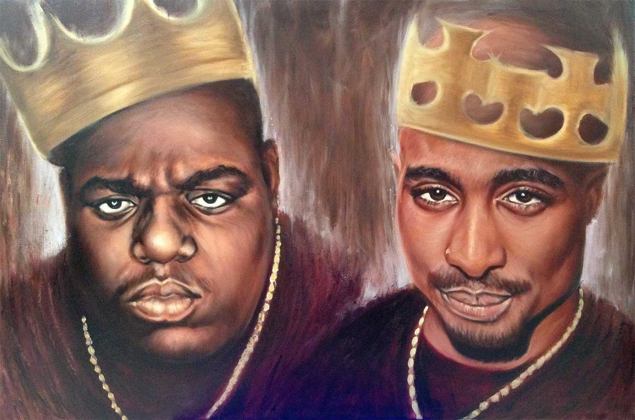 1280x846 Tupac And Biggie - Tupac And Biggie Painting