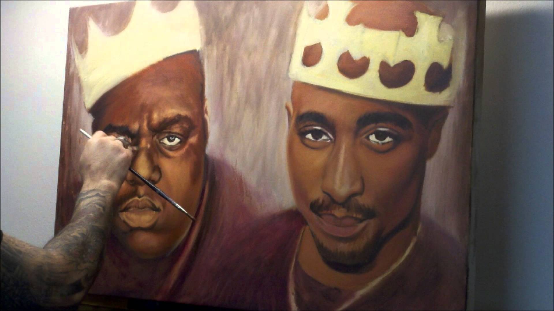 1920x1080 2pac And Biggie Speed Painting - Tupac And Biggie Painting