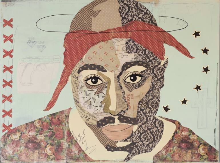 770x573 Saatchi Art Tupac Painting By Kyle Mosher - Tupac Painting